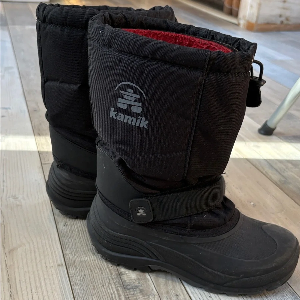 kamik black lined snow boots size 5 - Picture 3 of 5